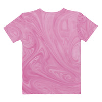 Womens Gymplode Aurora Pink regular fit sports t-shirt with no print, back view