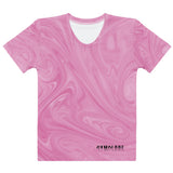 Womens Aurora Pink regular fit sports t-shirt with Gymplode signature logo, front view
