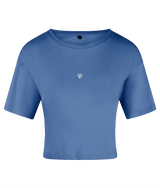 Cornflower TriDri® womens activewear crop top t-shirt with Gymplode icon logo