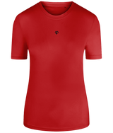 Fire red TriDri® eco girlie fit sports activewear womens t-shirt with Gymplode icon logo