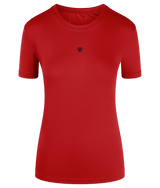 Fire red TriDri® girlie fit sports activewear womens t-shirt with Gymplode icon logo