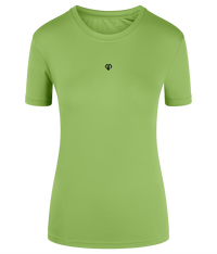 Lightning green TriDri® girlie fit sports activewear womens t-shirt with Gymplode icon logo