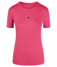 Lightning pink TriDri® girlie fit sports activewear womens t-shirt with Gymplode icon logo