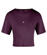 Mulberry TriDri® womens activewear crop top t-shirt with Gymplode icon logo