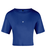 Royal TriDri® womens activewear crop top t-shirt with Gymplode icon logo