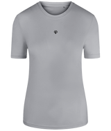 Silver melange TriDri® eco girlie fit sports activewear womens t-shirt with Gymplode icon logo