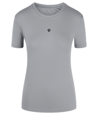 Silver melange TriDri® girlie fit sports activewear womens t-shirt with Gymplode icon logo