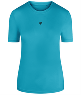 Turquoise melange TriDri® eco girlie fit sports activewear womens t-shirt with Gymplode icon logo