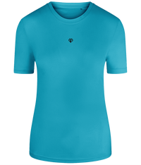 Turquoise melange TriDri® eco girlie fit sports activewear womens t-shirt with Gymplode icon logo