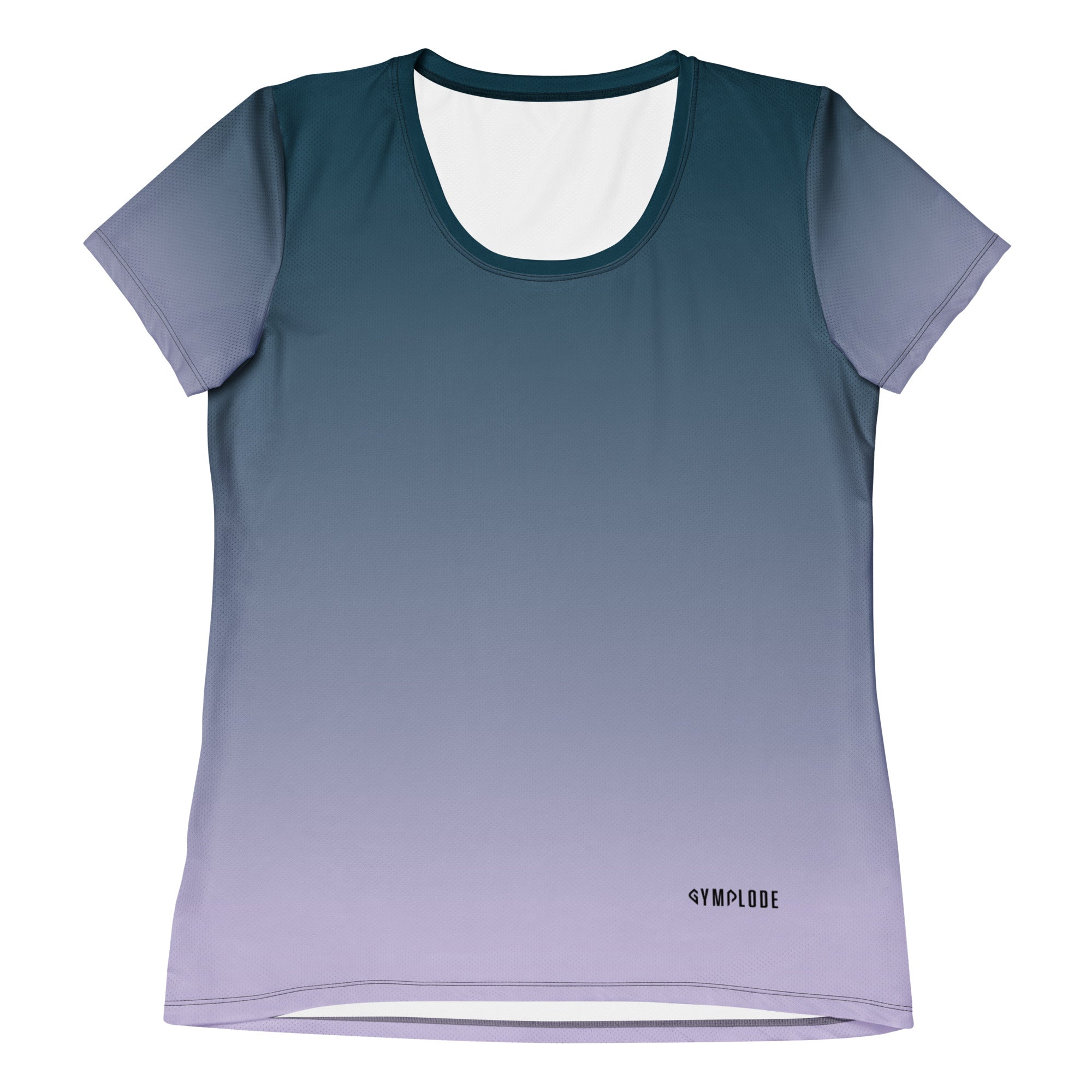 Womens Twilight regular fit sports t-shirt with Gymplode signature logo, front view