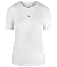 White TriDri® eco girlie fit sports activewear womens t-shirt with Gymplode icon logo