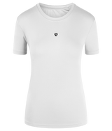 White TriDri® girlie fit sports activewear womens t-shirt with Gymplode icon logo