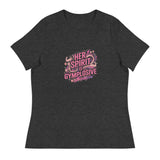 Womens Her Spirit is Gymplosive relaxed fit dark grey heather t-shirt