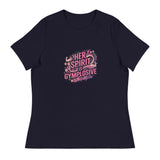 Womens Her Spirit is Gymplosive relaxed fit navy t-shirt