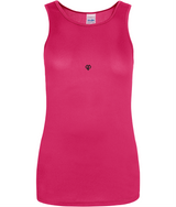 Womens hot pink AWDis girlie fit just cool vest with Gymplode icon logo