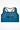 Womens ocean blue with black stitch Gymplode padded sports bra with signature logo, front view