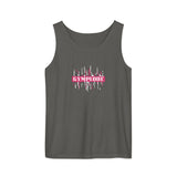 Womens pepper Prismatic relaxed fit tank top with Gymplode signature logo