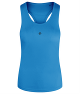 Womens sapphire TriDri® recycled racerback vest with Gymplode icon imprint