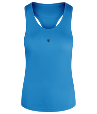 Womens sapphire TriDri® recycled racerback vest with Gymplode icon imprint