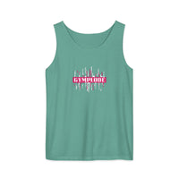 Womens seafoam Prismatic relaxed fit tank top with Gymplode signature logo