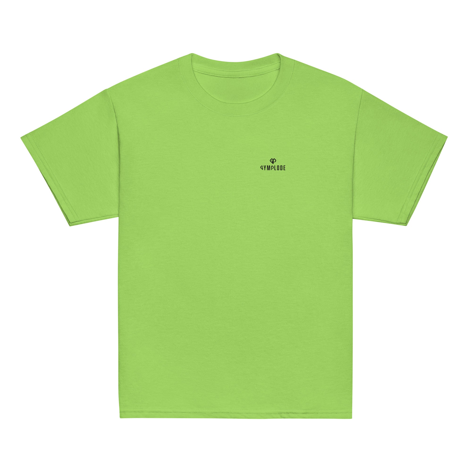 Youth classic fit unisex lime t-shirt with Gymplode dual mark imprint