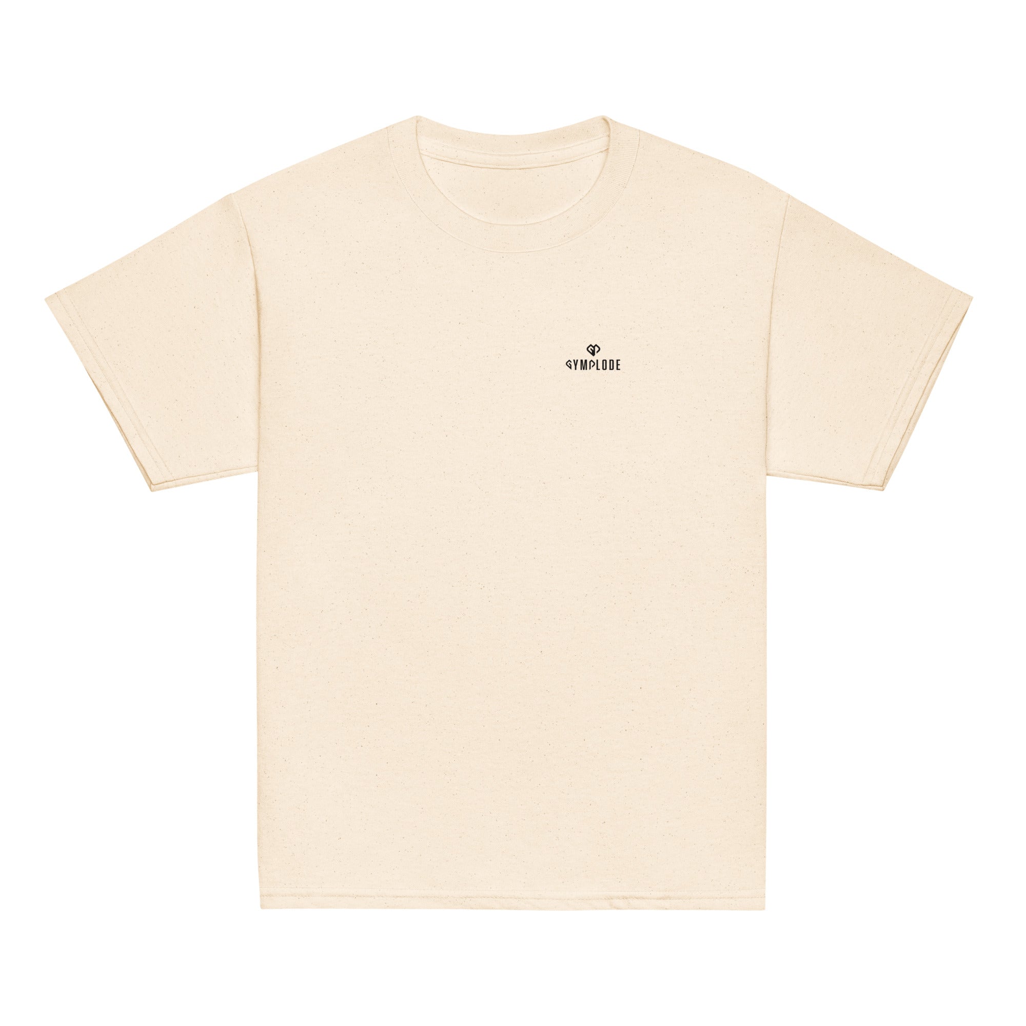 Youth classic fit unisex natural t-shirt with Gymplode dual mark imprint