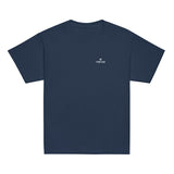 Youth classic fit unisex navy t-shirt with Gymplode dual mark imprint