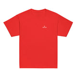 Youth classic fit unisex red t-shirt with Gymplode dual mark imprint