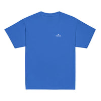 Youth classic fit unisex royal t-shirt with Gymplode dual mark imprint