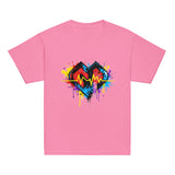Youth hipster unisex azalea Gymplode t-shirt with vibrant icon logo